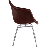 NyeKoncept Mid Century Classroom Arm Chair | Aged Cognac/Nickel 332014CL1
