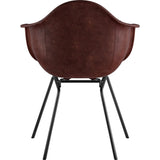 NyeKoncept Mid Century Classroom Arm Chair | Aged Cognac/Gunmetal 332014CL3