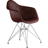 NyeKoncept Mid Century Eiffel  Arm Chair | Aged Cognac/Nickel 332014EM1