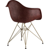 NyeKoncept Mid Century Eiffel  Arm Chair | Aged Cognac/Brass 332014EM2