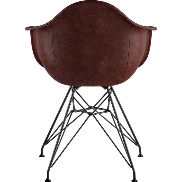 NyeKoncept Mid Century Eiffel  Arm Chair | Aged Cognac/Gunmetal 332014EM3
