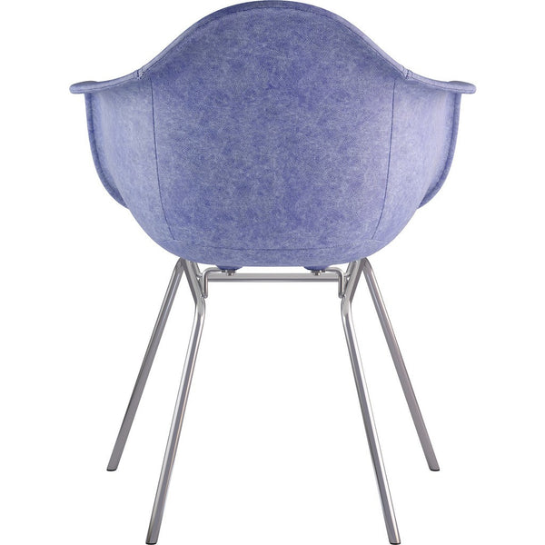 NyeKoncept Mid Century Classroom Arm Chair | Weathered Blue/Nickel 332015CL1