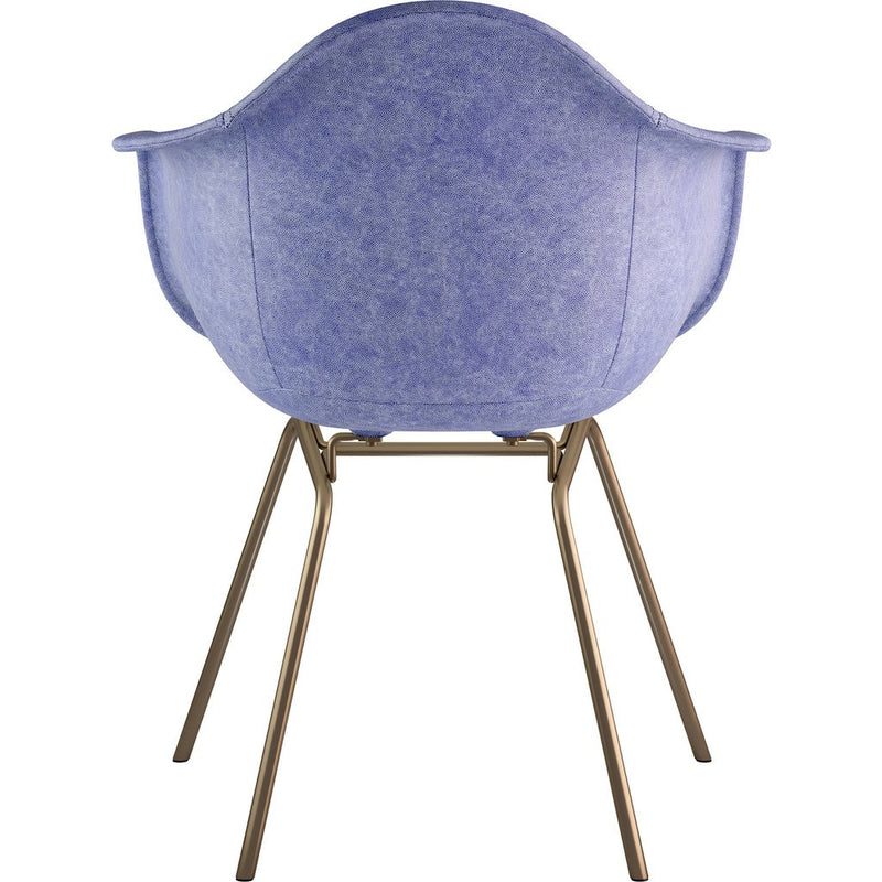 NyeKoncept Mid Century Classroom Arm Chair | Weathered Blue/Brass 332015CL2
