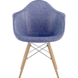 NyeKoncept Mid Century Dowel Arm Chair | Weathered Blue/Nickel 332015EW1