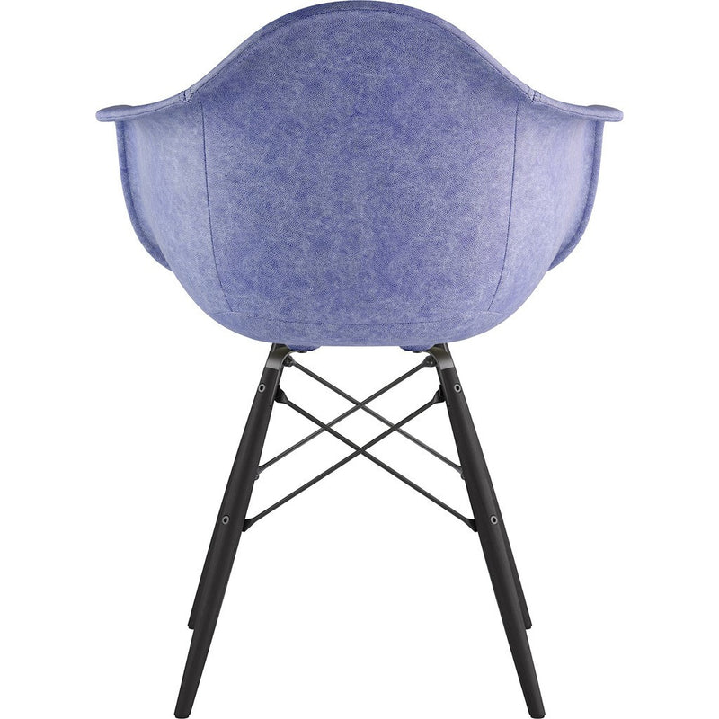 NyeKoncept Mid Century Dowel Arm Chair | Weathered Blue/Gunmetal 332015EW3