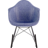 NyeKoncept Mid Century Rocker Chair | Weathered Blue/Gunmetal 332015RO3