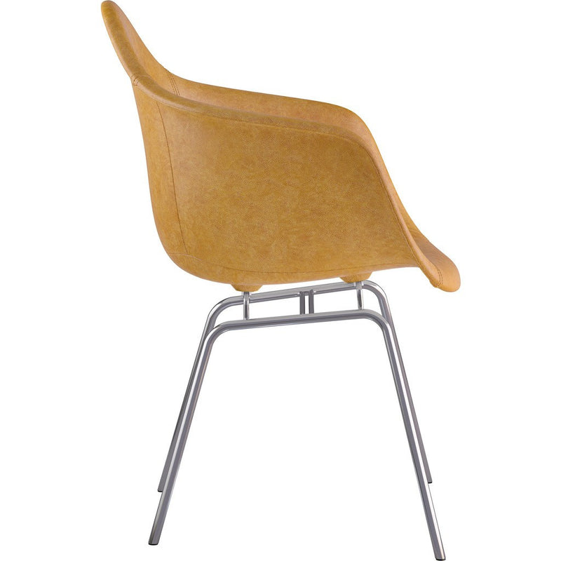 NyeKoncept Mid Century Classroom Arm Chair | Aged Maple/Nickel 332016CL1