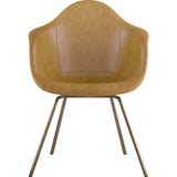 NyeKoncept Mid Century Classroom Arm Chair | Aged Maple/Brass 332016CL2