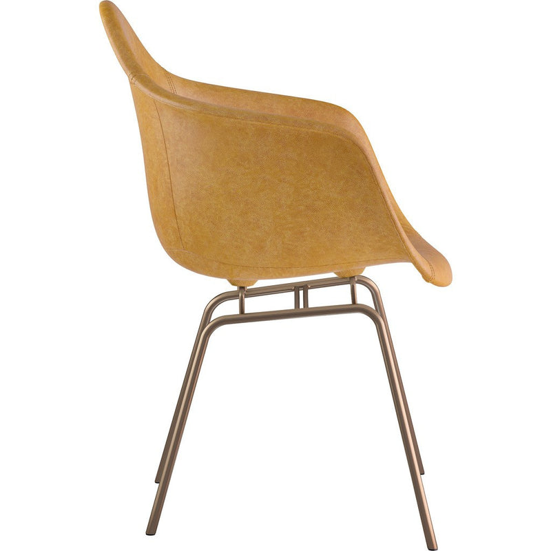 NyeKoncept Mid Century Classroom Arm Chair | Aged Maple/Brass 332016CL2