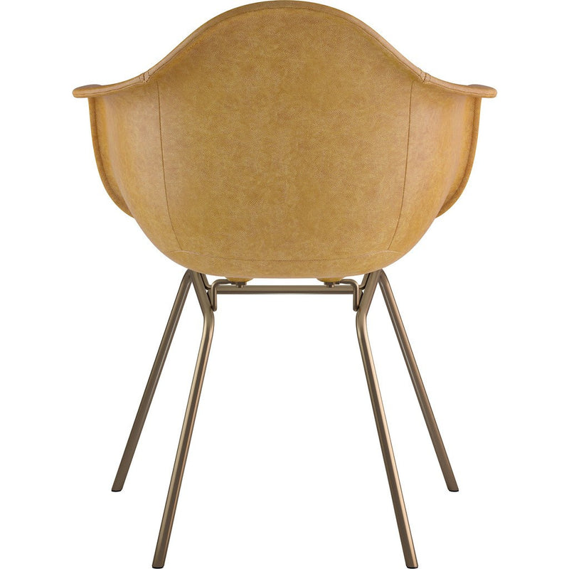 NyeKoncept Mid Century Classroom Arm Chair | Aged Maple/Brass 332016CL2