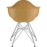 NyeKoncept Mid Century Eiffel Arm Chair | Aged Maple/Nickel 332016EM1
