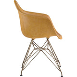 NyeKoncept Mid Century Eiffel Arm Chair | Aged Maple/Brass 332016EM2