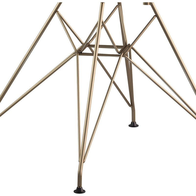 NyeKoncept Mid Century Eiffel Arm Chair | Aged Maple/Brass 332016EM2