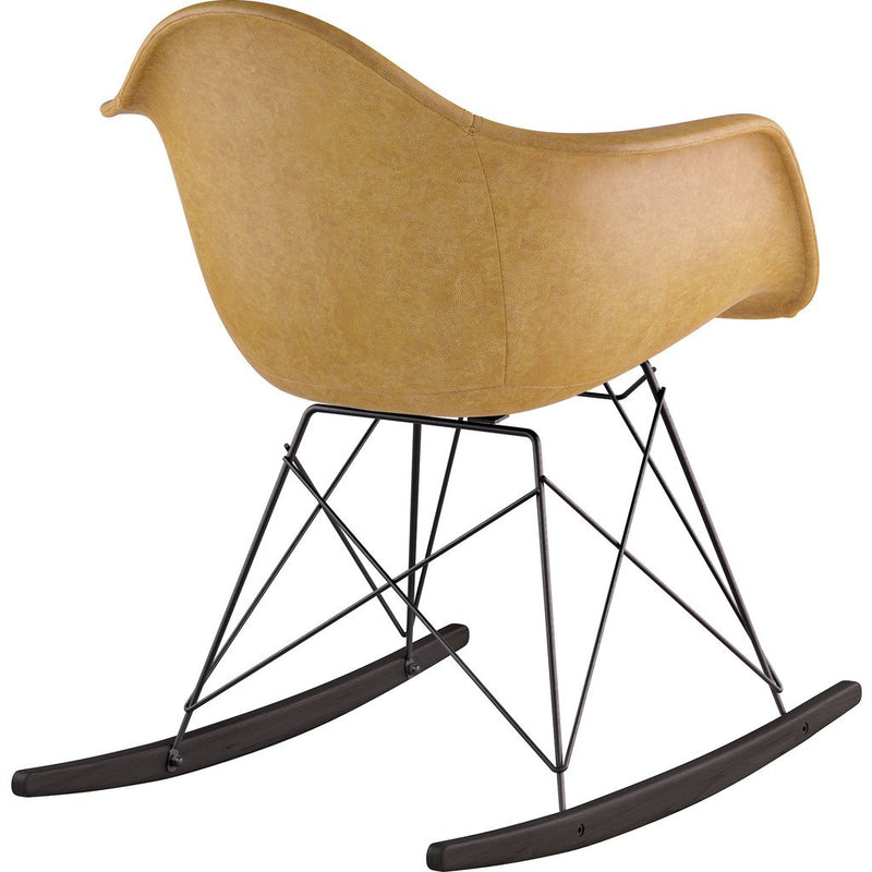 NyeKoncept Mid Century Rocker  Chair | Aged Maple/Gunmetal 332016RO3