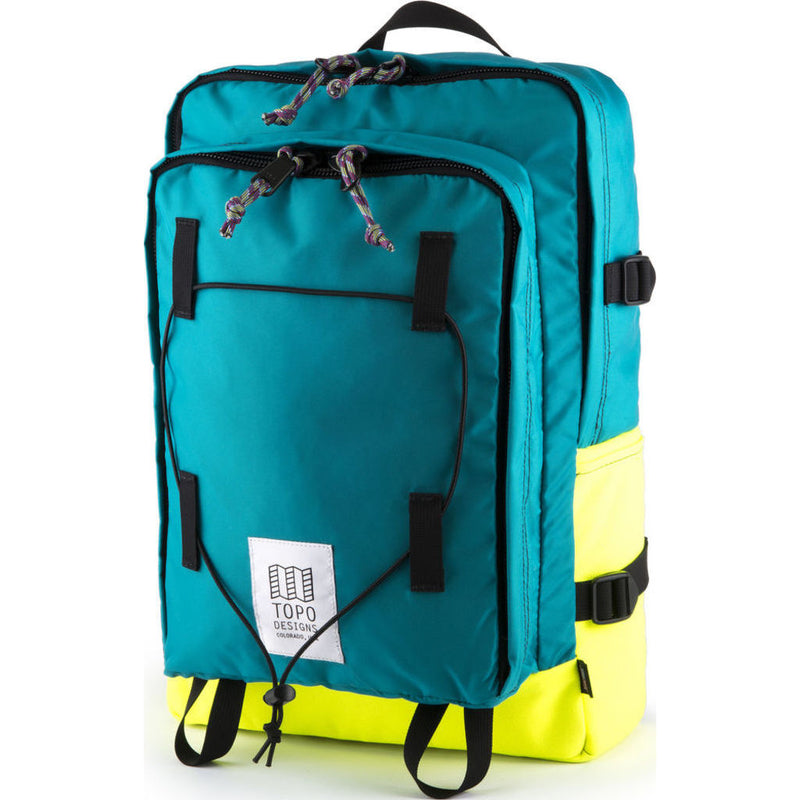 Topo Designs Stack Pack Backpack | Turquoise/Bright Yellow TDSPF17TQ/BY