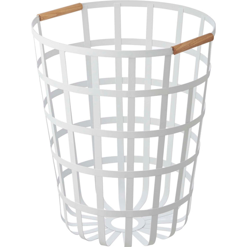 Yamazaki Tosca Round Laundry Basket - White