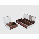 Danese Milano Ciera Box | Polished Stainless Steel/Rosewood