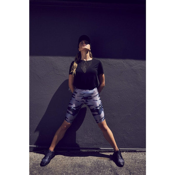 Koral Double Layer Tencel Tee | Black