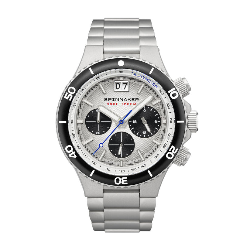 Spinnaker Hydrofoil Chrono SP-5086-33 Quartz Watch | Silver White