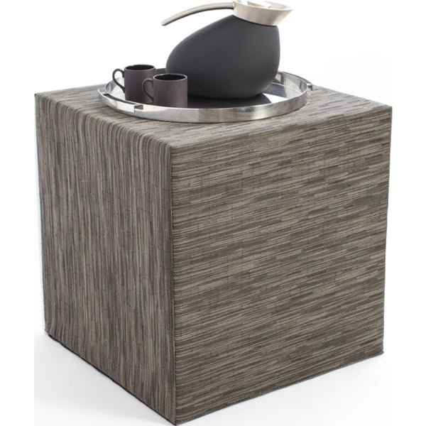 Chilewich Bamboo Cube Accent Table | Grey Flannel - 340111-012
