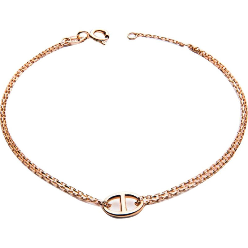 Miansai Women's 10K Rose Gold Charm Circle Bracelet | Polished Rose Gold- 101-0099-001