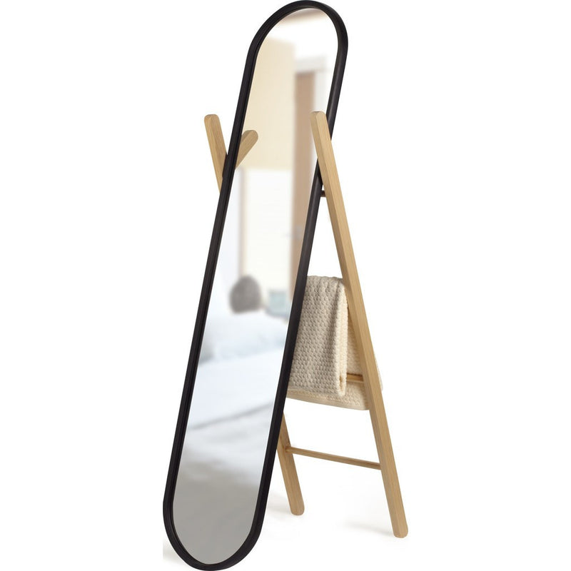 Umbra Hub Floor Mirror | Black/Natural 358375-045