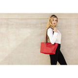 Kiko Leather Perfect Tote Bag | Red