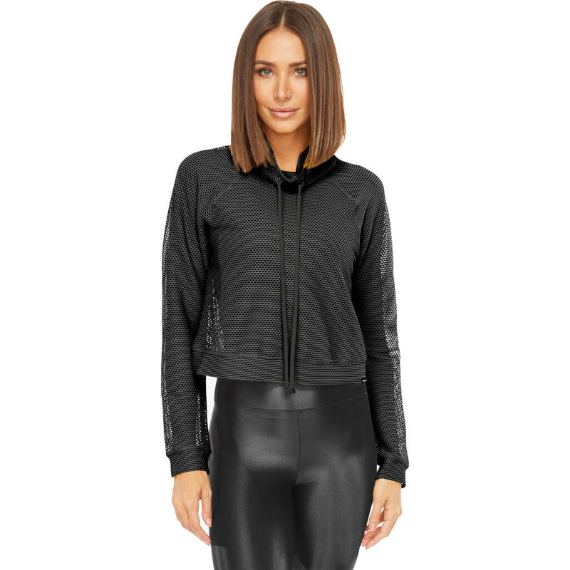 Koral Pump Open Mesh Pullover | Black