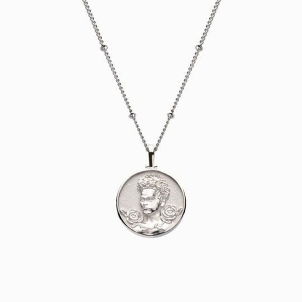 Awe Inspired Mini Frida Kahlo Necklace | Standard Saturn Chain