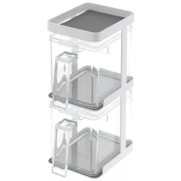 Yamazaki Tower Salt & Sugar 2 Containers W/ Vertical Rack