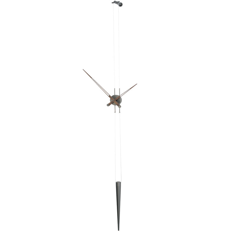 Nomon Pendulo T Wall Clock | Graphite Finished Brass/Walnut