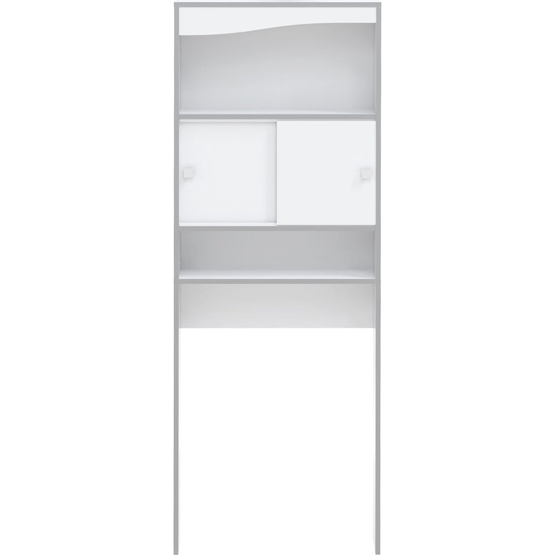 Temahome Surf Toilet Storage Cabinet | White/Aluminium Grey