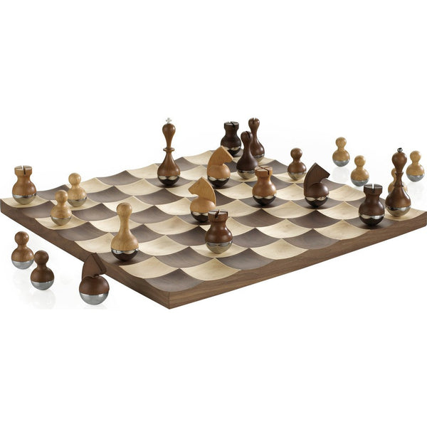 Umbra Wobble Chess Set | Walnut 377601-656