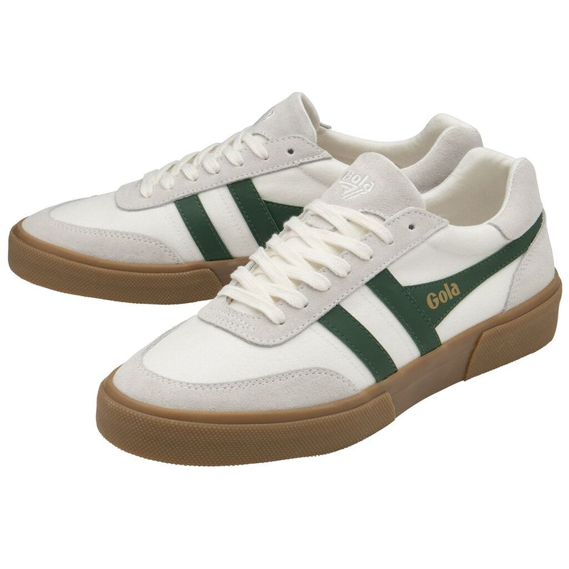 Gola Men's Match Point Trainers Sneakers | Off White/Dark Green/Gum
