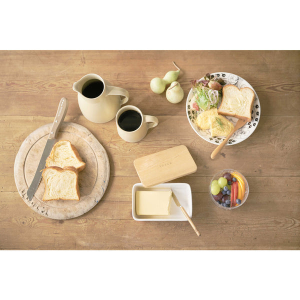 Yamazaki Tosca Butter Dish | White