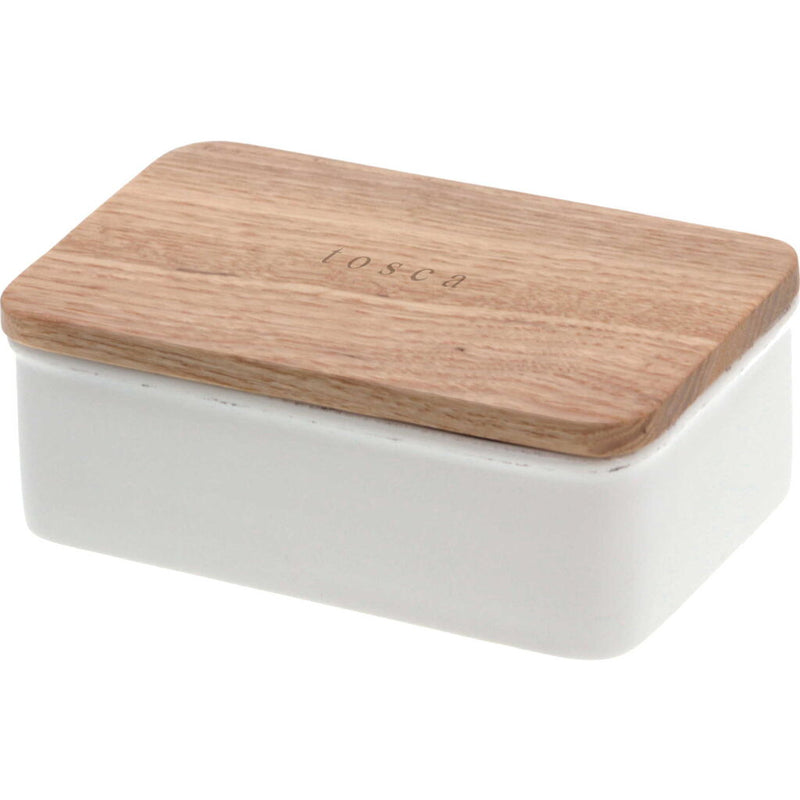Yamazaki Tosca Butter Dish | White