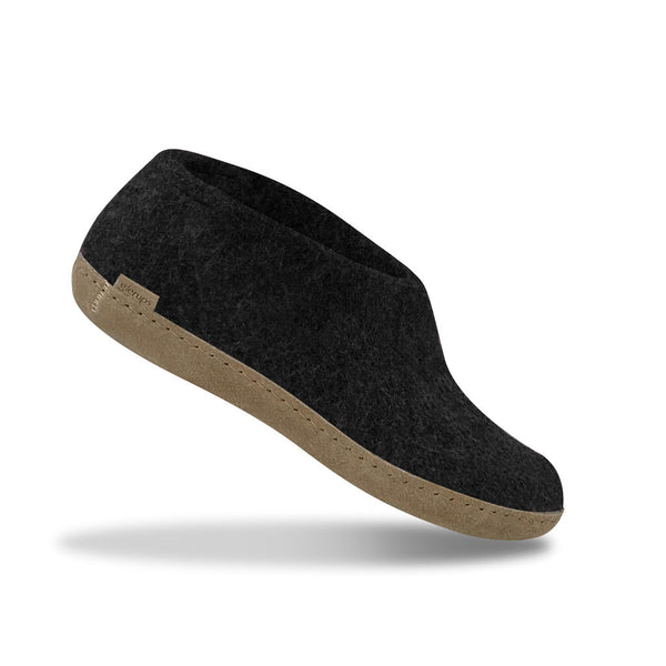 Glerups The Shoe with Leather Sole | Charcoal