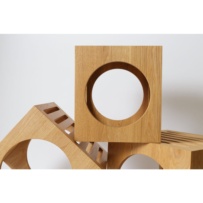 Kalon 3 Blocks Nesting Tables/Stools | White Oak