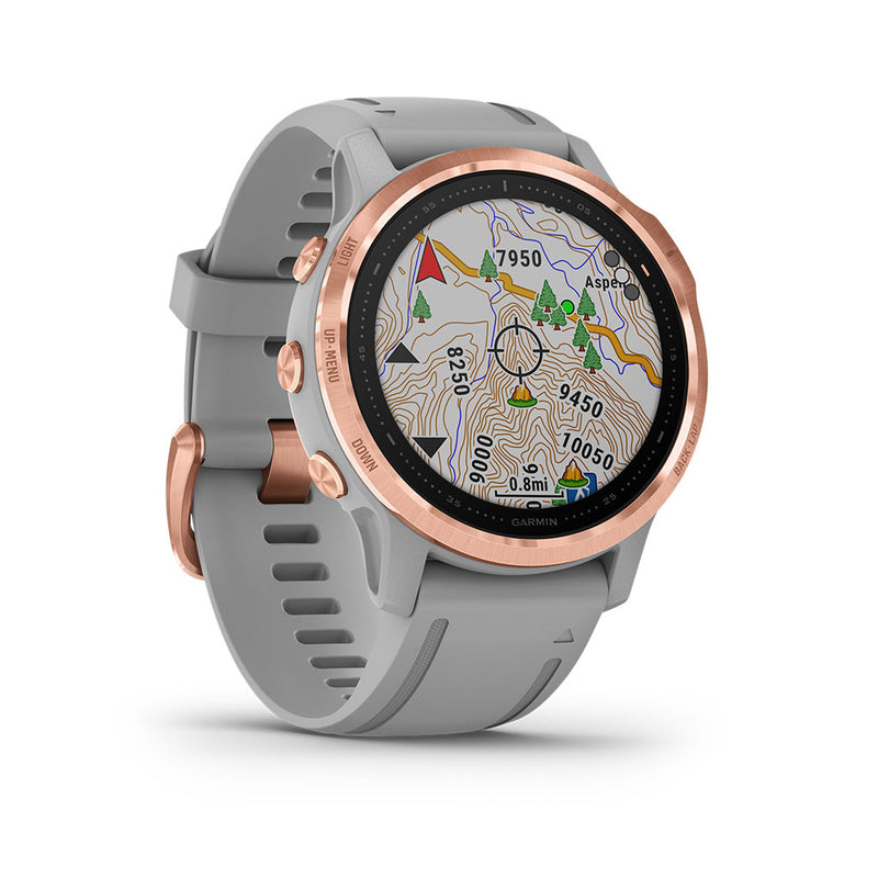 Garmin Fenix 6S Sapphire GPS Smartwatch Rose Gold - Gray Band, 010-02159-20

