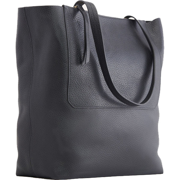 Kiko Leather Double Zip Tote Bag | Black