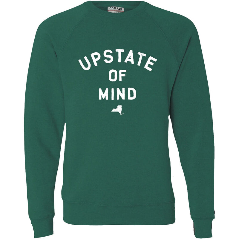 Upstate Of Mind Crew Fleece | Moss Heather