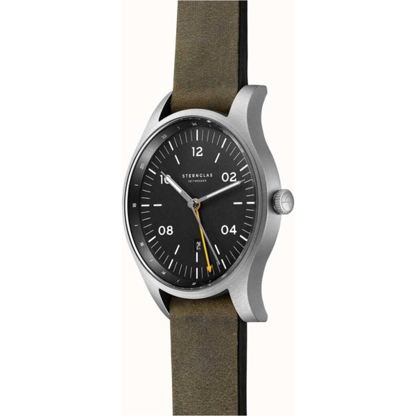 Sternglas Taiga Gmt Quartz Watch | Anthracite Silver