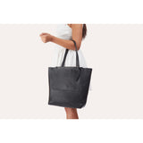 Kiko Leather Double Zip Tote Bag | Black