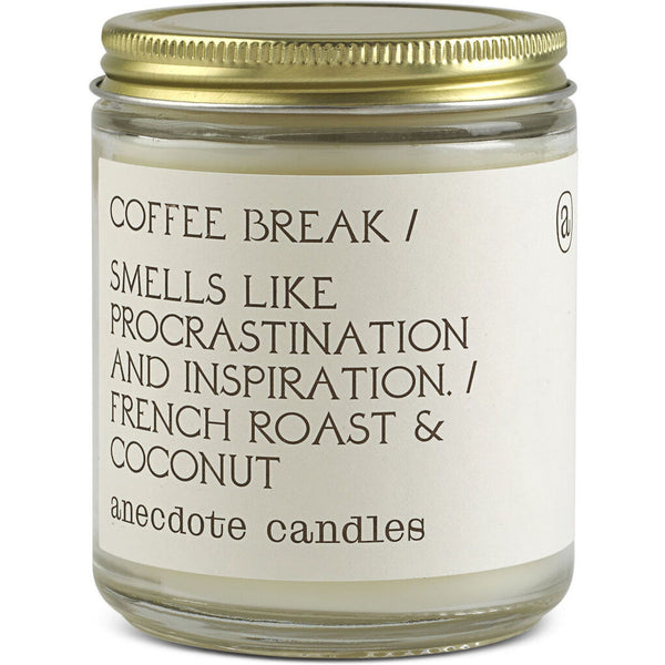 Anecdote Candles Coffee Break Glass Jar Candle | French Roast and Coconut