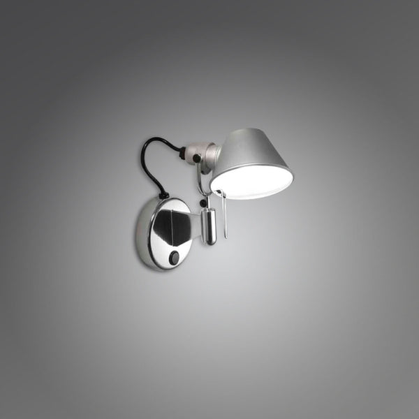 Artemide Tolomeo Micro Wall Spot Led 8w 30k Aluminum with Dimmer Switch
