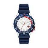 Columbia Pacific Outlander White 3-Hand Date Men's Lifestyle Analog Watch | Navy Silicone