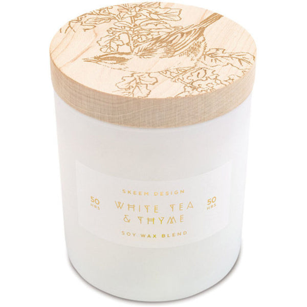 Skeem Design White Tea & Thyme Small Print Block Candle