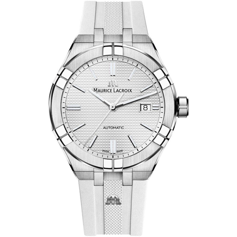 Maurirce Lacroix Aikon Automatic Gents 42 mm Watch | Light Grey Rubber Strap