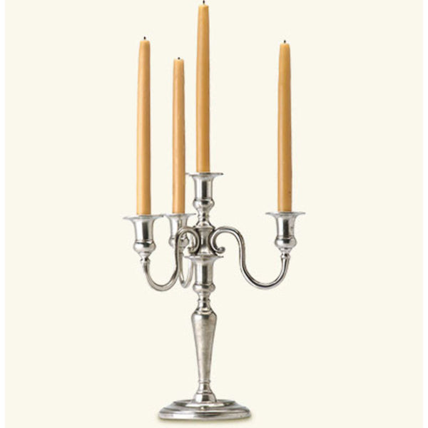 Match 4 Flame Candelabra Arms | Pewter
