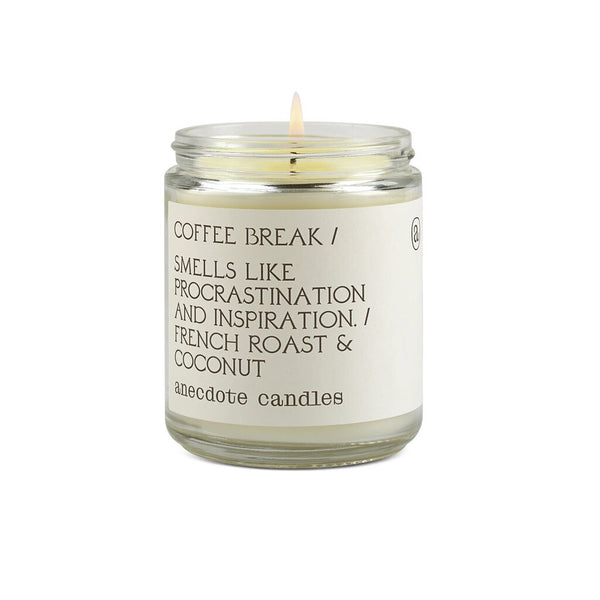Anecdote Candles Coffee Break Glass Jar Candle | French Roast and Coconut